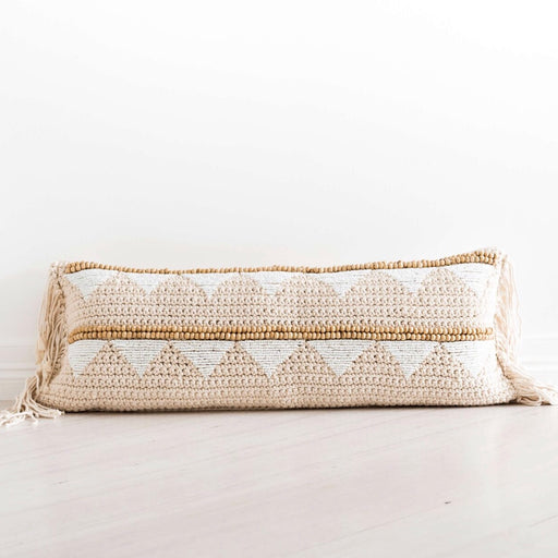 Chunky Knit Beaded Lumbar | Cushion Cover