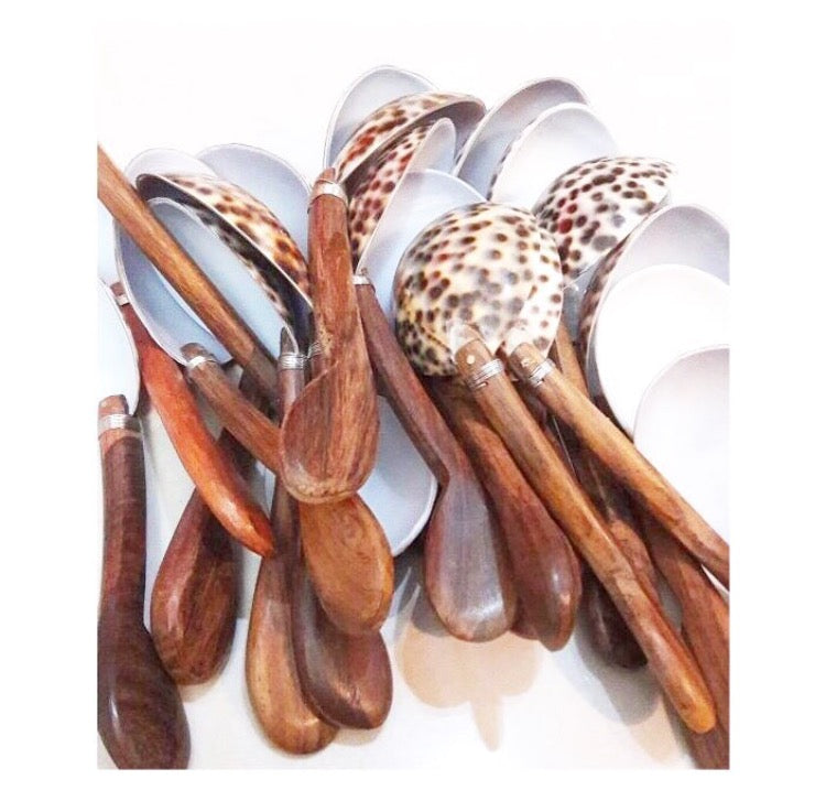 Cowrie Shell Spoons | Set of 3