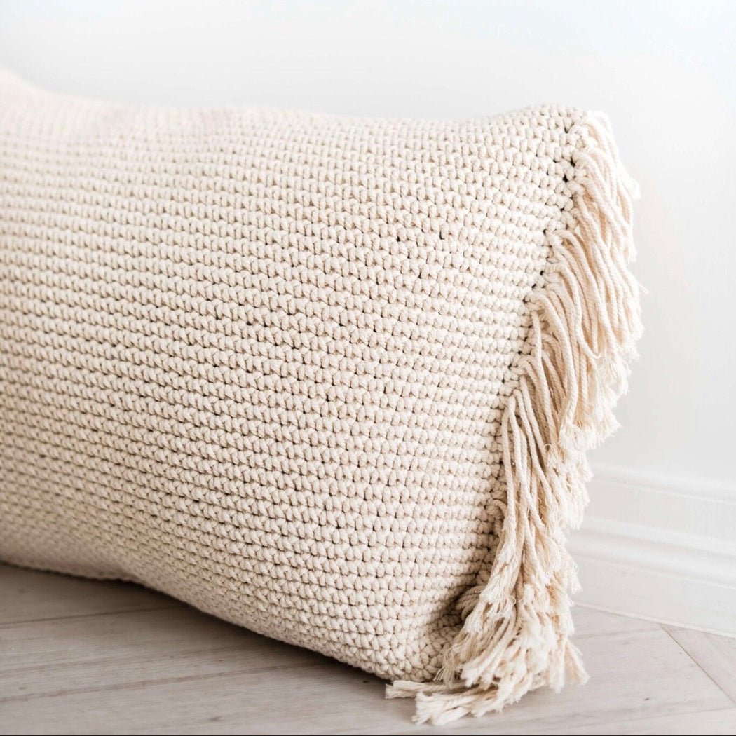 Chunky Knit Fringed | Cushion Cover